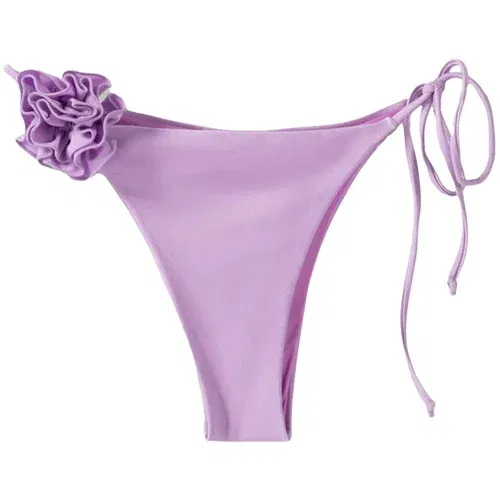 Bershka Bikini hlačke '(BLO) BOTTOM BIKINI FLOR MALVA' sliva