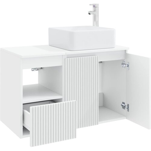  Set namje&amp;scaron;taja za kupaonicu 2 kom. Bijela Konstruirano drvo 53 x 35 x 80 cm Slike