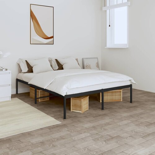Metalni okvir za krevet crni 150x200 cm Cene