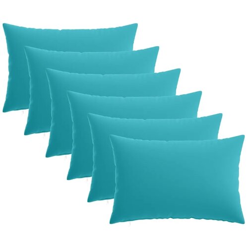  Presvlaka za jastuk 6 pcs HEERLEN Tirkizna 50 x 70 cm Poliester - Tirkizna 50 x 70 cm 6 Cijene