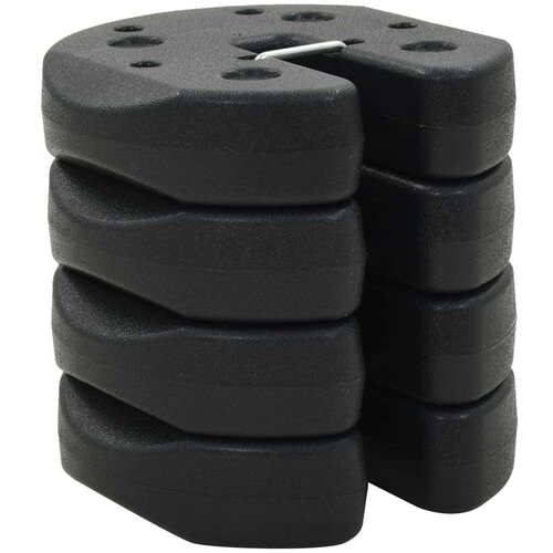 VidaXL Utezi za &amp;scaron;ator 4 kom crni 220 x 30 mm betonski Slike
