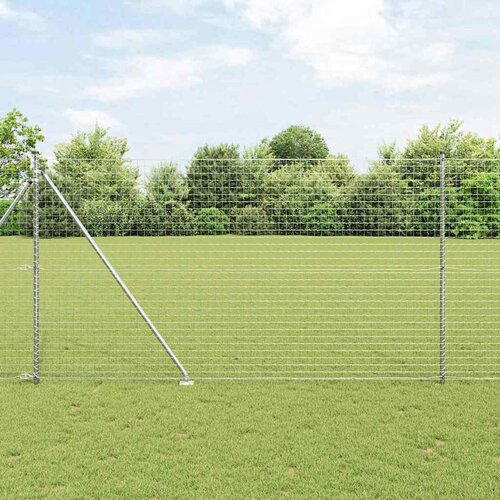  Ograda s postovima Srebrno 1,5 x 10 m Čelik Cijene