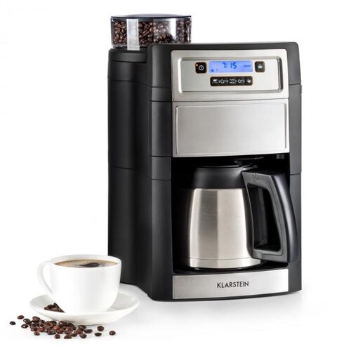 Klarstein aromatica ii thermo, aparat za kavo, vgrajen mlinček, 1.25 l, srebrn Cene