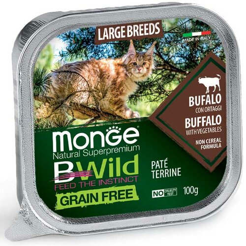 Monge pašteta za odrasle mačke sa ukusom bizona i povrća bwild grain free 100g Cene