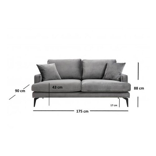 Atelier Del Sofa sofa dvosed papira 2 seater grey Slike