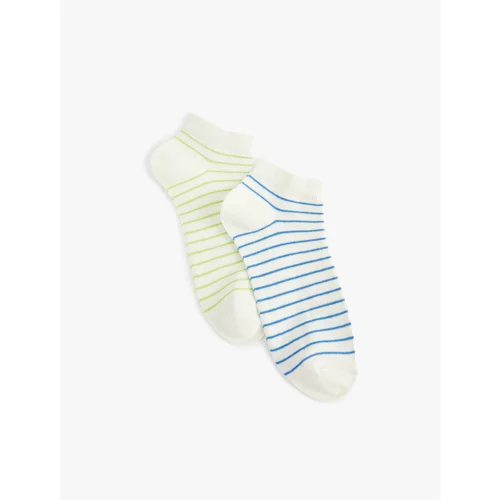 Koton Striped 2-Pack Booties Socks Set Multi Color
