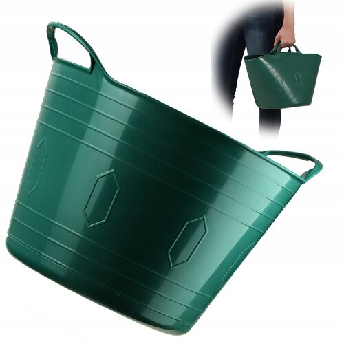 KADAX umivalnik za perilo, okrogel, fleksibilen plastični umivalnik, 15 l, zelen, (5000351754) Cene