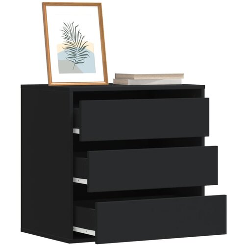 vidaXL Kutna komoda s ladicama crna 60x41x58 cm od konstruiranog drva Cijene