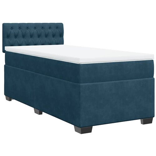 Box spring krevet s madracem plavi 90x190 cm bar&amp;scaron;unasti Slike