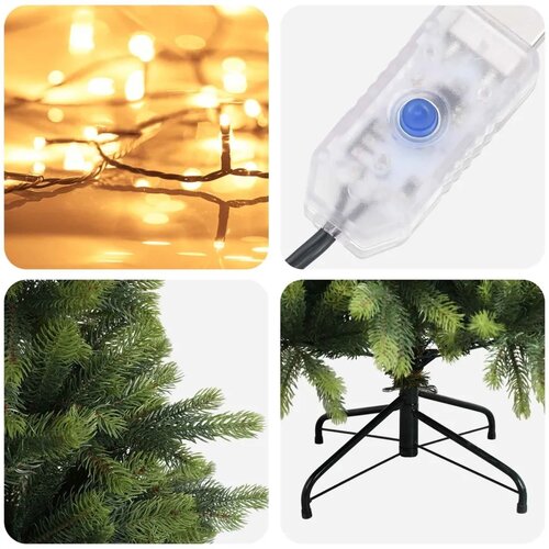  Umjetno božićno drvce s nogom 240 cm 300 LED lampica - 240 cm s LED svjetlima Slike