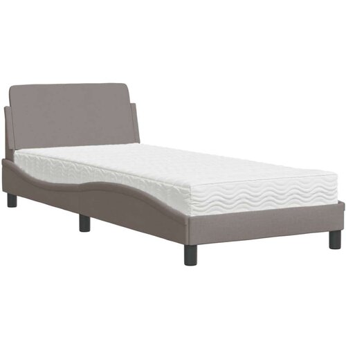  Krevet s madracem smeđesivi 80x200 cm od tkanine Slike