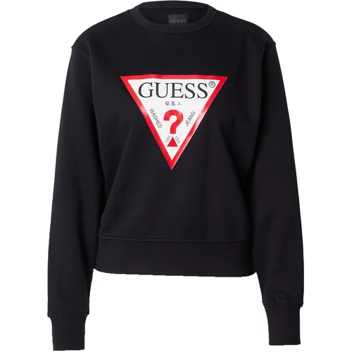 Guess Sweater majica crvena / crna / bijela
