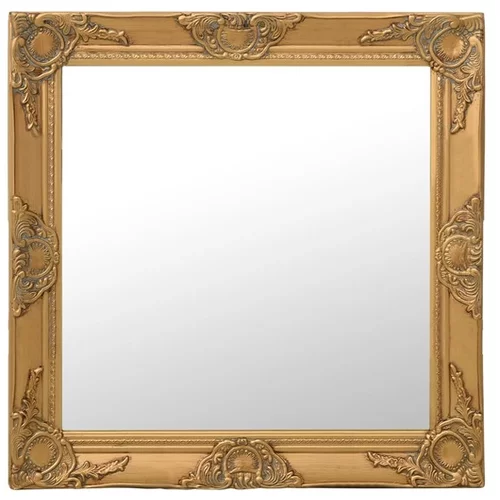  Stensko ogledalo v baročnem stilu 60x60 cm zlato