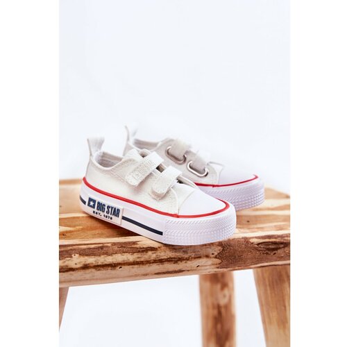 Big Star Children's Cloth Sneakers With Velcro BIG STAR KK374079 White Cene