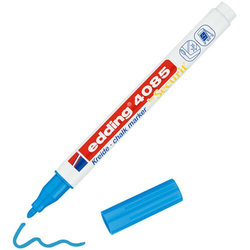 Edding marker za staklo chalk marker E-4085 1-2mm standard svetlo plava Slike