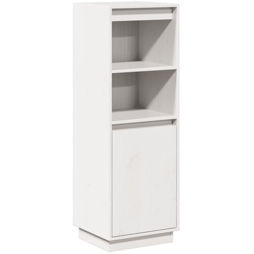  Visoka komoda bijela 37 x 34 x 110 cm od masivne borovine Slike