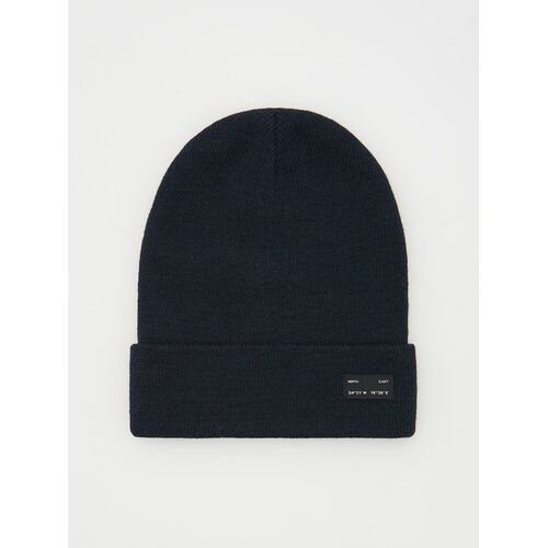 Reserved kapa beanie z našitkom - mornarsko modra Cene