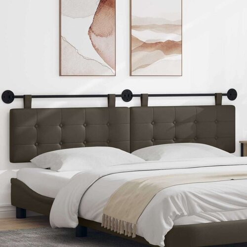  Držeće uzglavlje Zidne Sivi 210 x 55 x 5 cm Lažna koža - Sivi 200 cm bez LED Cene