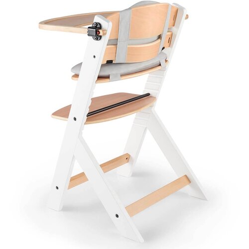 Kinderkraft otro&amp;scaron;ki stol za hranjenje enock&amp;trade; wood and white z blazino grey Slike