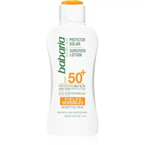 Babaria Sun Sensitive mleko za sončenje za občutljivo kožo SPF 50+ 100 ml