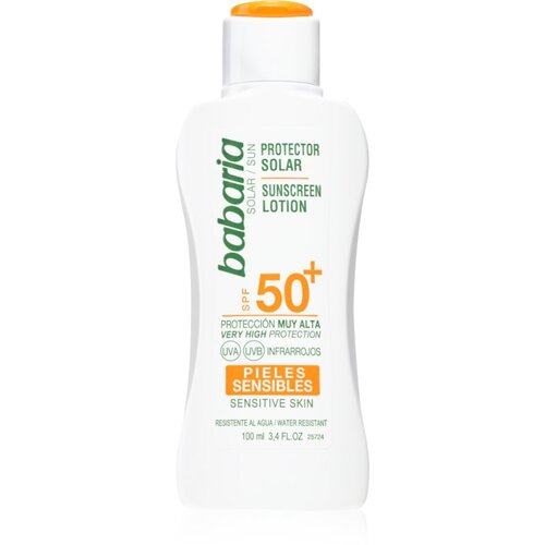 Babaria Sun Sensitive mlijeko za sunčanje za osjetljivu kožu SPF 50+ 100 ml Slike