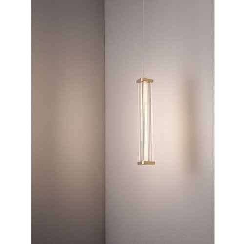 Nova Luce Kovinska LED zatemnitvena viseča svetilka v mat zlati barvi s senčilom iz akrilnega stekla &amp;oslash; 6 cm Pheme &amp;ndash; Slike