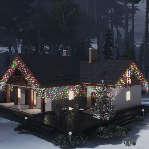 vidaXL LED zavjesa u obliku siga 10 m 400 LED raznobojna 8 funkcija Cijene