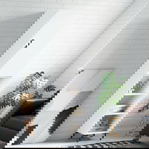 vidaXL Visoka omara bela 34,5x34x180 cm inženirski les Cene