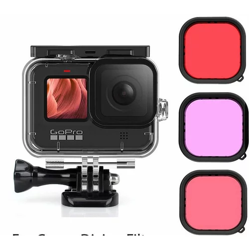 GOSPORT Komplet barvnih filtrov z vodoodpornim ohišjem za GoPro Hero 12/11/10/9, (20523654)