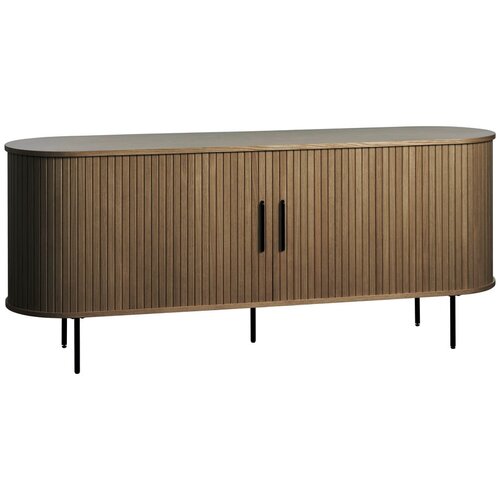 Unique Furniture Smeđa komoda u dekoru hrasta s kliznim vratima 180x76x45 cm Nola &amp;ndash; Slike