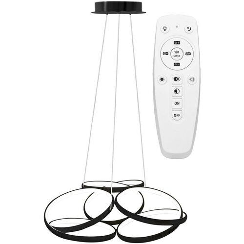 Toolight moderna led stropna svjetiljka + pilot app793-cp crni stan Cene