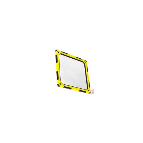 Silverstone FF124BY, 120mm magnetized Ultra fine filter with vibration-absorbing silicone material, Black/yellow Slike