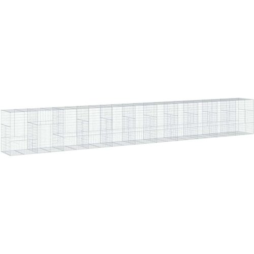 VidaXL Gabionska ko&amp;scaron;ara s poklopcem 1100x100x150 cm pocinčano željezo Slike