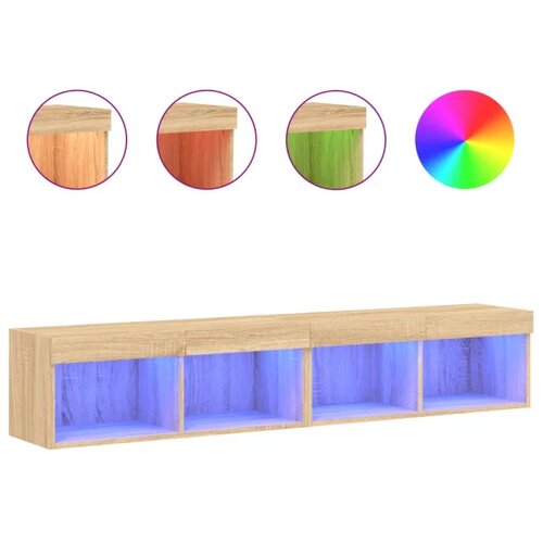 VidaXL TV ormarići s LED svjetlima 2 kom boja hrasta 80x30x30 cm Slike
