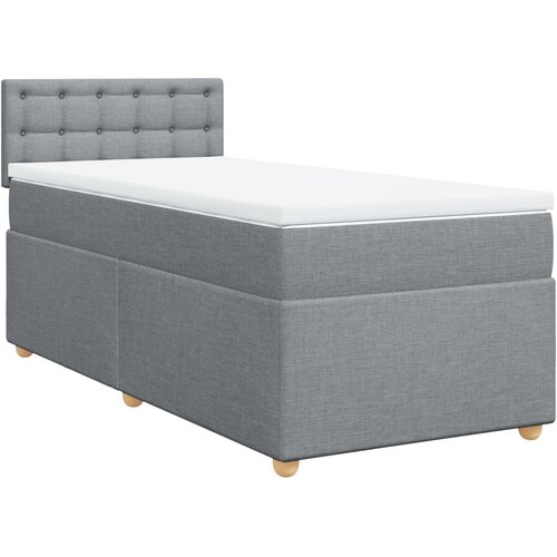 vidaXL Krevet s oprugama i madracem svjetlosivi 100x200 cm od tkanine Cijene