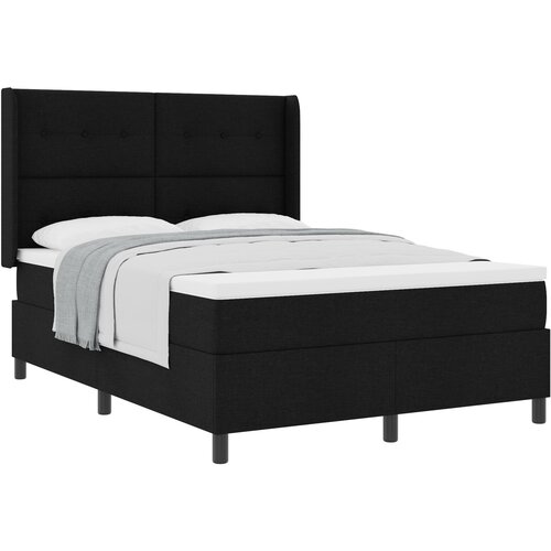 vidaXL uzglavlje s madracem Crno 140x190 cm Tkanina Cene