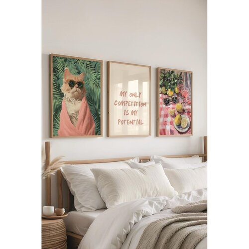 WALLXPERT Č-300433 - 3040 set dekorativnih slika u više boja (3 komada) Cene