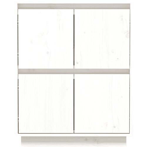  Komoda bijela 60 x 34 x 75 cm od masivne borovine Slike