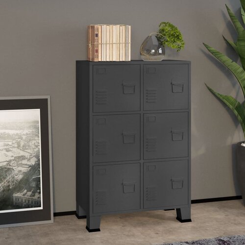 vidaXL Industrijski ormarić za spise antracit 75 x 40 x 115 cm metalni Cijene