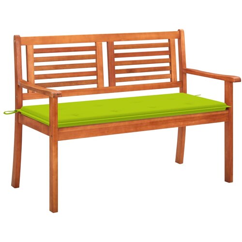  The Living Store Vrtna klop za 2 osebi z blazino 120 cm trden evkaliptus - Klop, (21472757) Slike