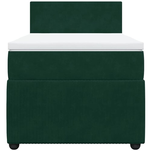 Box spring krevet s madracem tamnozeleni 90x190 cm bar&amp;scaron;unasti Slike