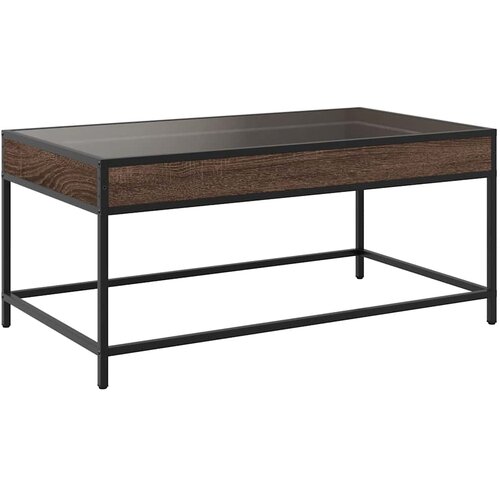  Stolić s beskonačnim LED svjetlima boja hrasta 90x50x41 cm Slike