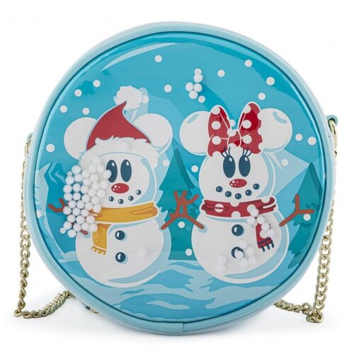 Disney Snowman Mickey Minnie Snow Globe Crossbody Bag Cene