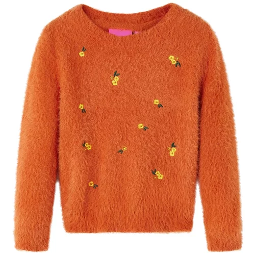  Dječji džemper pleteni tamnonarančasti 116