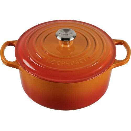 Le Creuset signature casserole round 22 cm ofenrot Slike