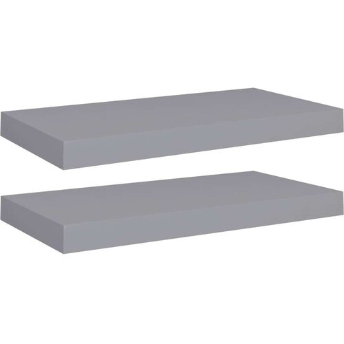 VidaXL plutajuće zidne police 2 kom sive 50 x 23 x 3,8 cm MDF Slike