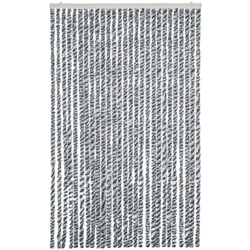 VidaXL Zastor protiv muha sivi i crno-bijeli 118 x 220 cm od &amp;scaron;enila Slike
