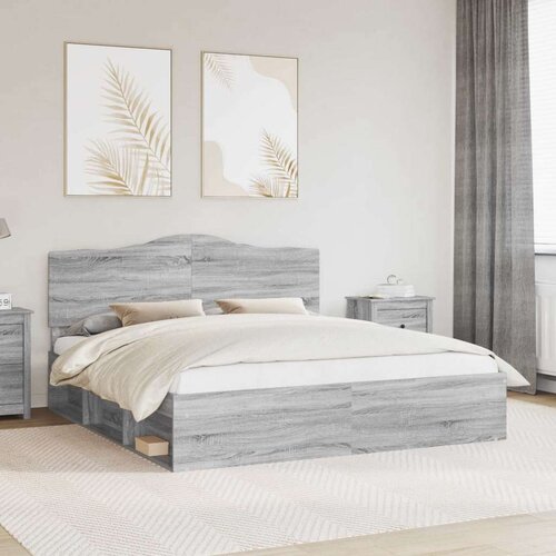  Okvir za krevet s uzglavljem Siva Sonoma 180 x 200 cm Cene