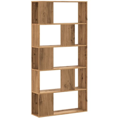 VidaXL Knjižna omara 5-nadstropna hrast 80,5x23,5x162,5 cm inž. les, (21268591) Slike