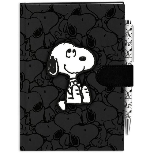 SNOOPY Bilježnica A5 s bar&amp;scaron;unastim koricama Peanuts Slike